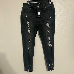 NWT Fashion Nova Dark Gray Wash Jeans Size 7